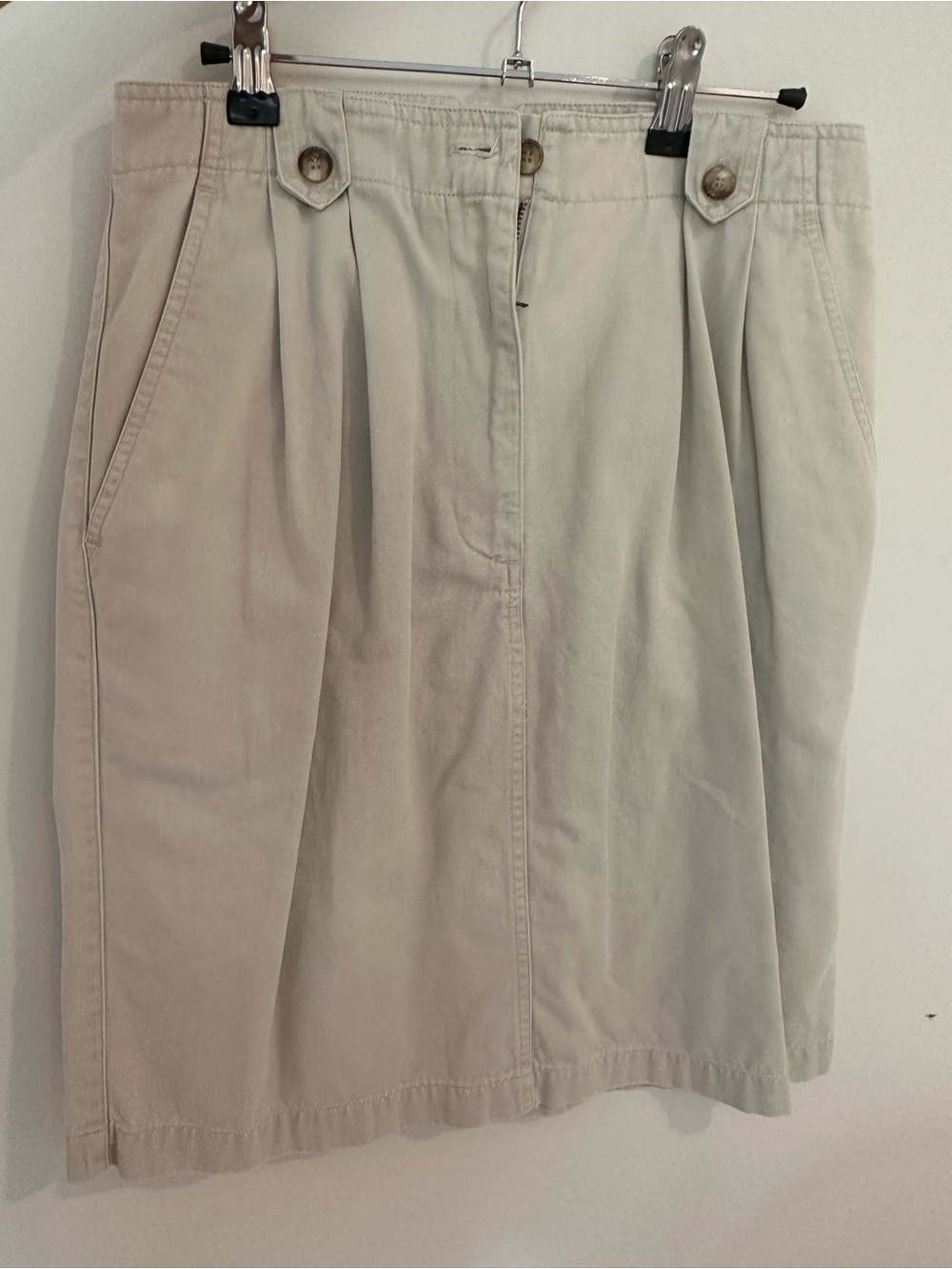 Vintage Casual Corner Light Beige Skirt